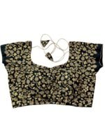 Heavy Gold Embroidered Premium Black Blouse