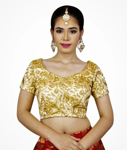 Royal Looking Golden Embroidery Blouse